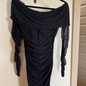 Elegant Black Off-Shoulder Dress